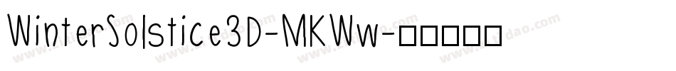 WinterSolstice3D-MKWw字体转换