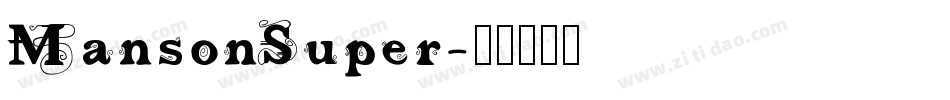 MansonSuper字体转换