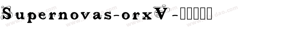 Supernovas-orxV字体转换