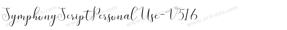 SymphonyScriptPersonalUse-V516字体转换 SymphonyScriptPersonalUse-V516字体转换