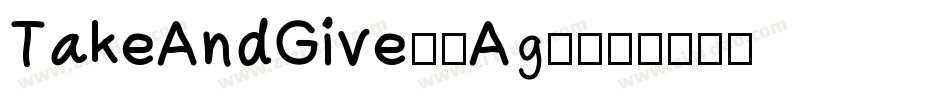 TakeAndGive-8Ag0字体转换