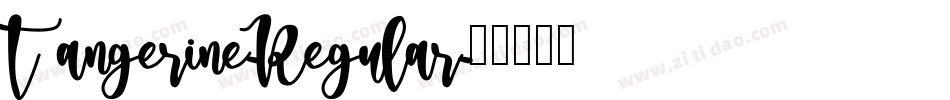 Tangerine-Regular字体转换