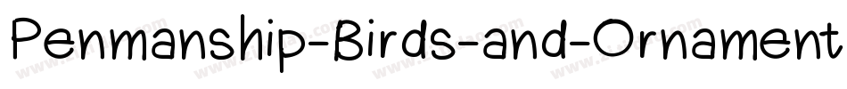 Penmanship-Birds-and-Ornaments字体转换