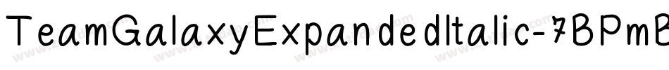 TeamGalaxyExpandedItalic-7BPmB字体转换