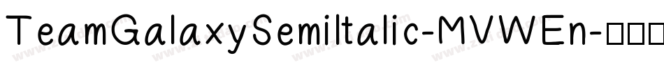 TeamGalaxySemiItalic-MVWEn字体转换