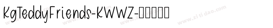 KgTeddyFriends-KWWZ字体转换