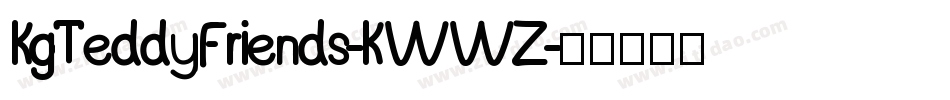 KgTeddyFriends-KWWZ字体转换
