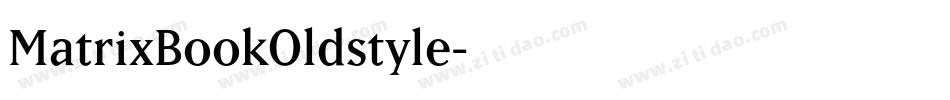 MatrixBookOldstyle字体转换