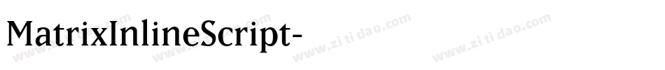 MatrixInlineScript字体转换