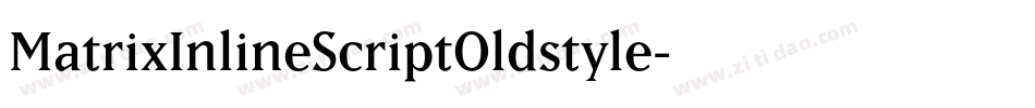 MatrixInlineScriptOldstyle字体转换
