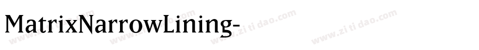 MatrixNarrowLining字体转换