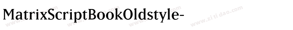 MatrixScriptBookOldstyle字体转换