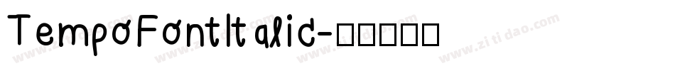 TempoFontItalic字体转换