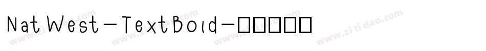 NatWest-TextBold字体转换