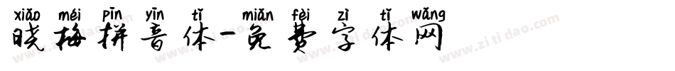 晓梅拼音体字体转换