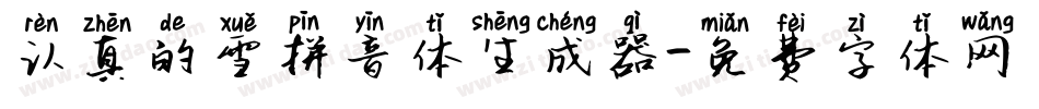 认真的雪拼音体生成器字体转换