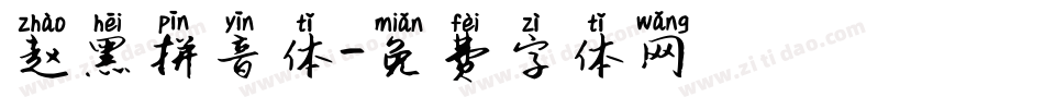 赵黑拼音体字体转换