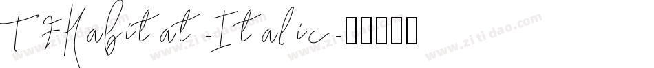 TFHabitat-Italic字体转换