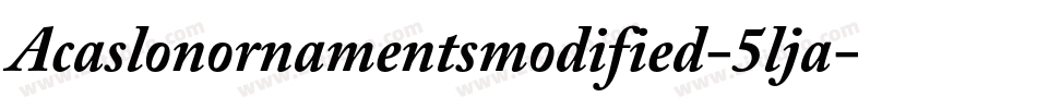 Acaslonornamentsmodified-5lja字体转换
