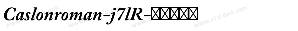 Caslonroman-j7lR字体转换