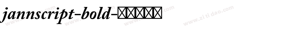 jannscript-bold字体转换