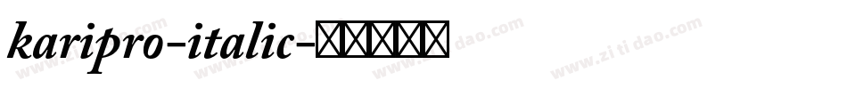 karipro-italic字体转换
