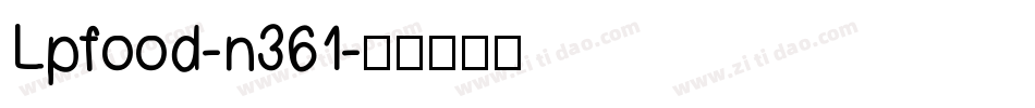 Lpfood-n361字体转换