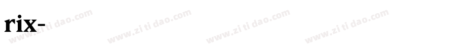 rix字体转换