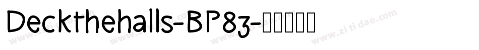 Deckthehalls-BP83字体转换