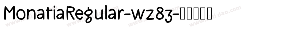 MonatiaRegular-wz83字体转换