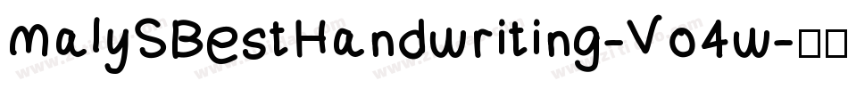 MalySBestHandwriting-Vo4w字体转换