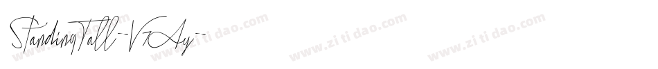 StandingTall-V7Ay字体转换 StandingTall-V7Ay字体转换