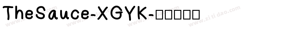 TheSauce-XGYK字体转换 TheSauce-XGYK字体转换
