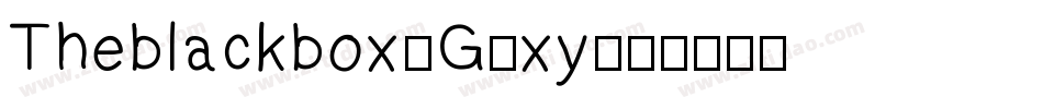 Theblackbox-G4xy字体转换