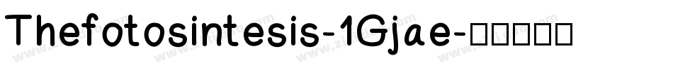 Thefotosintesis-1Gjae字体转换