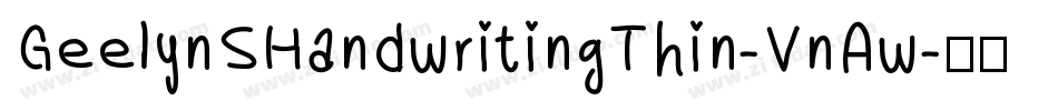 GeelynSHandwritingThin-VnAw字体转换