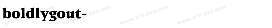 boldlygout字体转换