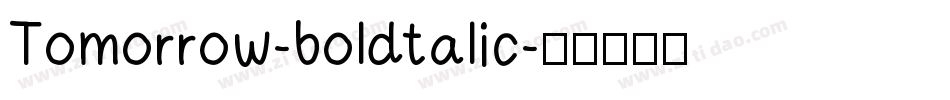Tomorrow-boldtalic字体转换