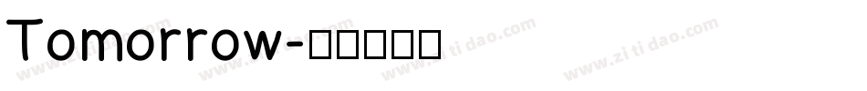 Tomorrow字体转换