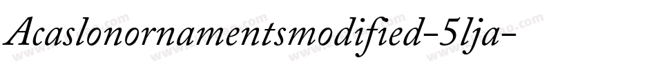 Acaslonornamentsmodified-5lja字体转换