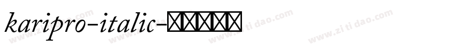 karipro-italic字体转换