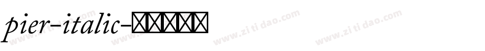 pier-italic字体转换