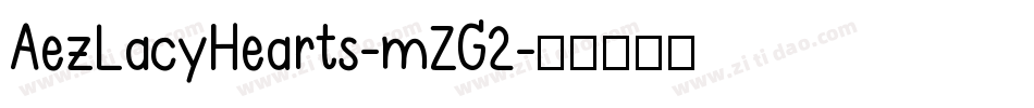AezLacyHearts-mZG2字体转换