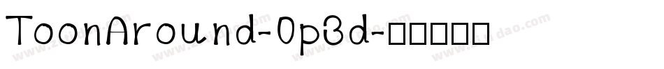 ToonAround-0p3d字体转换