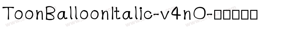 ToonBalloonItalic-v4nO字体转换
