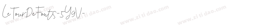LeTourDeFonts-5Y9V字体转换