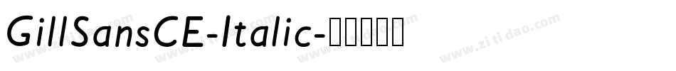 GillSansCE-Italic字体转换