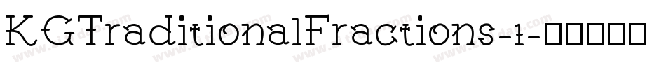 KGTraditionalFractions-1字体转换