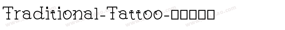 Traditional-Tattoo字体转换