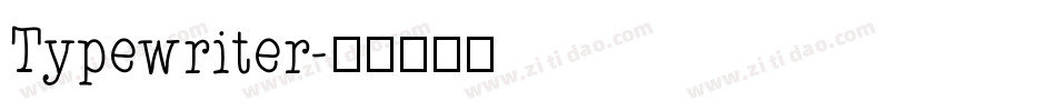 Typewriter字体转换
